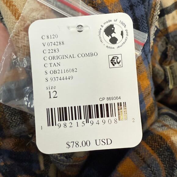 Free People Serena Micro Skort Plaid Skirt Undershorts Yellow Gray Sz 12 NWT - Picture 10 of 11